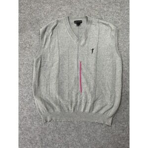 Fairway Outfitters Mens XL Gray Cotton Knit Sweater Vest